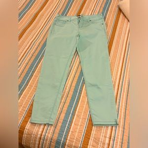 Mint cropped jeans